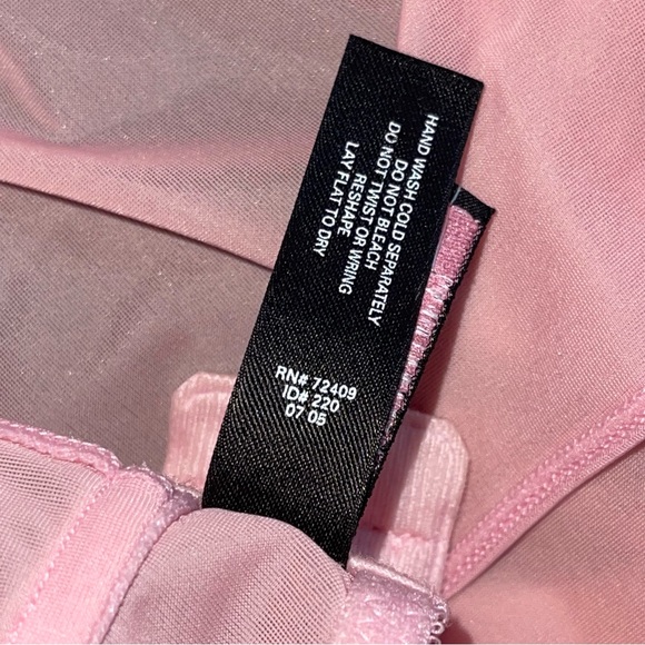 34D Vs Victoria’s Secret Sexy Little things Garter lingerie Slip top Pink ruffle - Picture 10 of 12